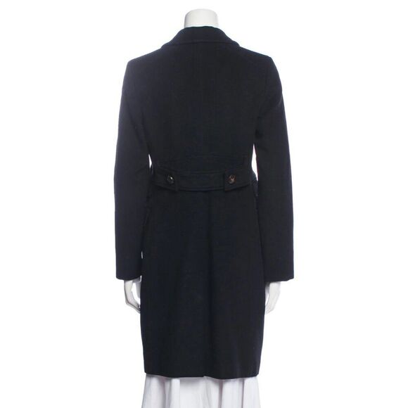EUC Burberry London Black Wool Cashmere Blend Button Coat Sz Med - Picture 1 of 14